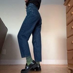 KOTN Unisex Antifit Cotton Denim Jeans - Size 24 - Dark Wash - NWOT